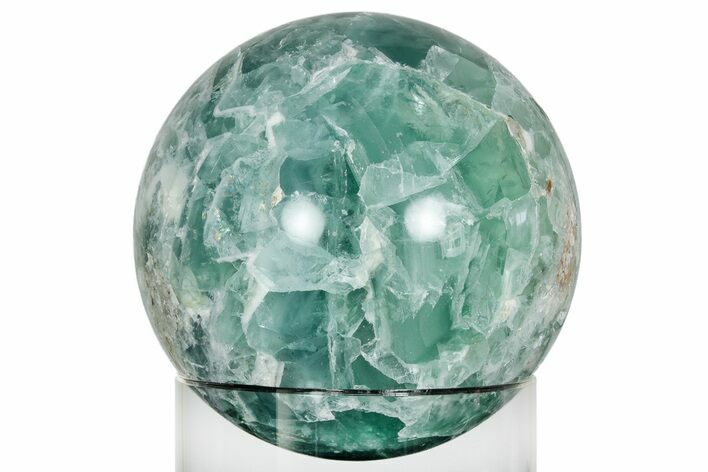 Polished Green Fluorite Sphere - Mexico #227224